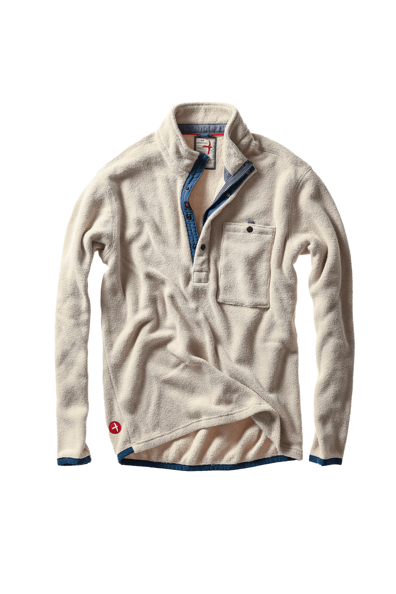 Relwen Terry Snap-Zip Mock Relwen Biscuit / L Men's Pullovers Rivers and Glen Trading Co