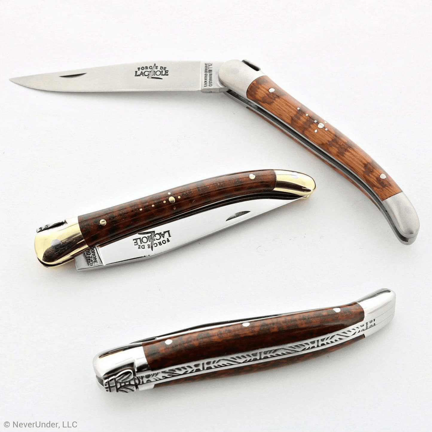 Laguiole 9cm Brass Bolster Shiny Finish Laguiole Snakewood Knives Rivers and Glen Trading Co