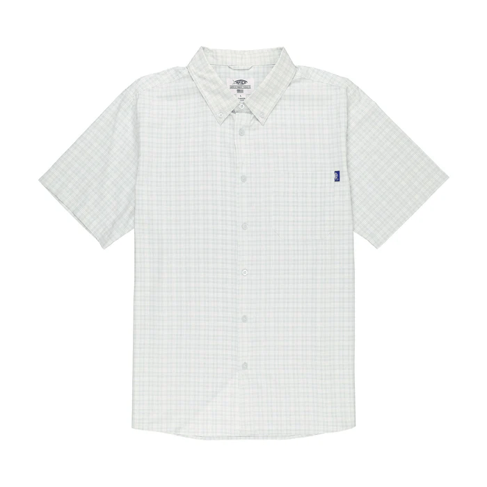 Aftco Dorsal SS Button Down Aftco Sprout Heather / S Men's Short Sleeve Button Down Shirts Rivers and Glen Trading Co
