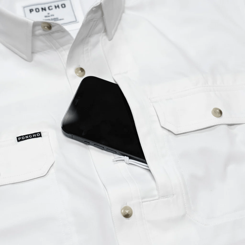 Poncho The Iceman Poncho Men's Long Sleeve Button Down Shirts Rivers and Glen Trading Co