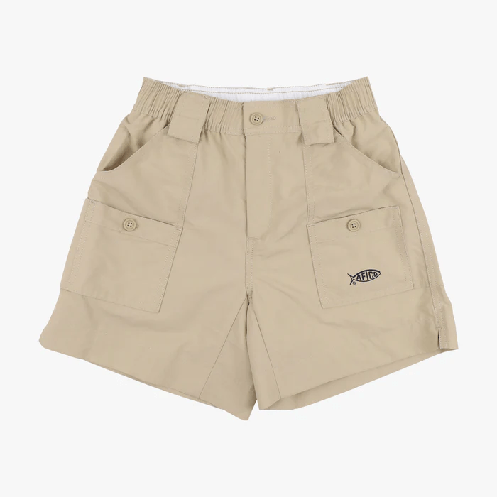 Aftco Youth Original Fishing Short Aftco Khaki / 22 Youth Shorts Rivers and Glen Trading Co