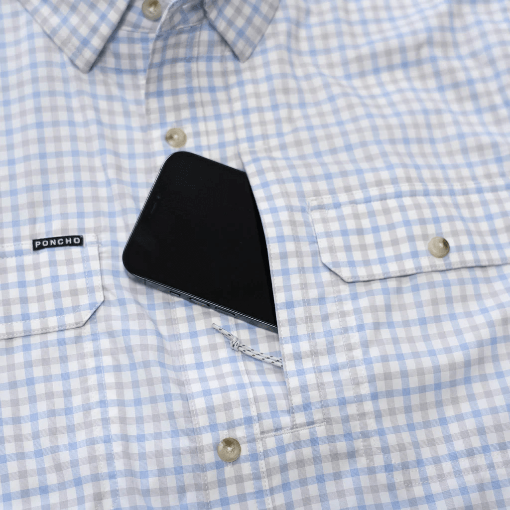 Poncho The Catfish Poncho Men's Short Sleeve Button Down Shirts Rivers and Glen Trading Co