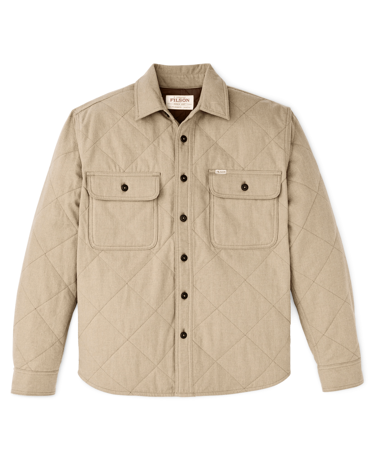 Filson Insulated Flannel Shirt Filson Warm Khaki / M Men's Long Sleeve Button Down Shirts Rivers and Glen Trading Co