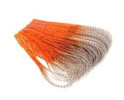 BARRED FIRE TIP SILI LEGS Wapsi SAND / ORANGE TIP Fly Tying Rivers and Glen Trading Co