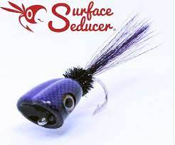 Surface Seducer Double Barrel Baitfish Popper Flymen Fishing Company 5/0 / Black/Purple Flies Rivers and Glen Trading Co