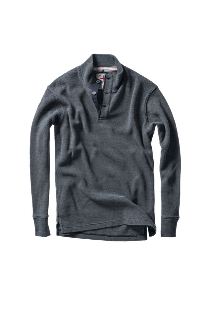Relwen Bi-Waffle Moc Relwen Navy / L Men's Pullovers Rivers and Glen Trading Co