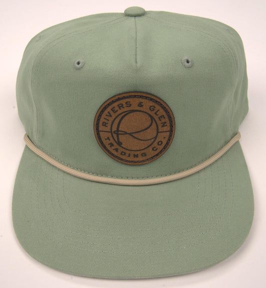 R&G Rope Hat Barnacle/Tan Leather Patch 256 Rivers & Glen Trading Co. Hats Barnacle/Tan/LeatherPatch/256L Headwear Rivers and Glen Trading Co