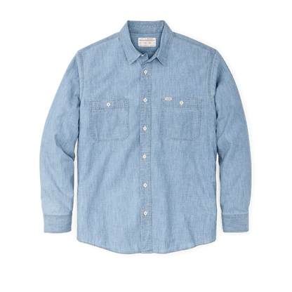 Filson Chambray CPO Shirt Filson Men's Long Sleeve Button Down Shirts Rivers and Glen Trading Co