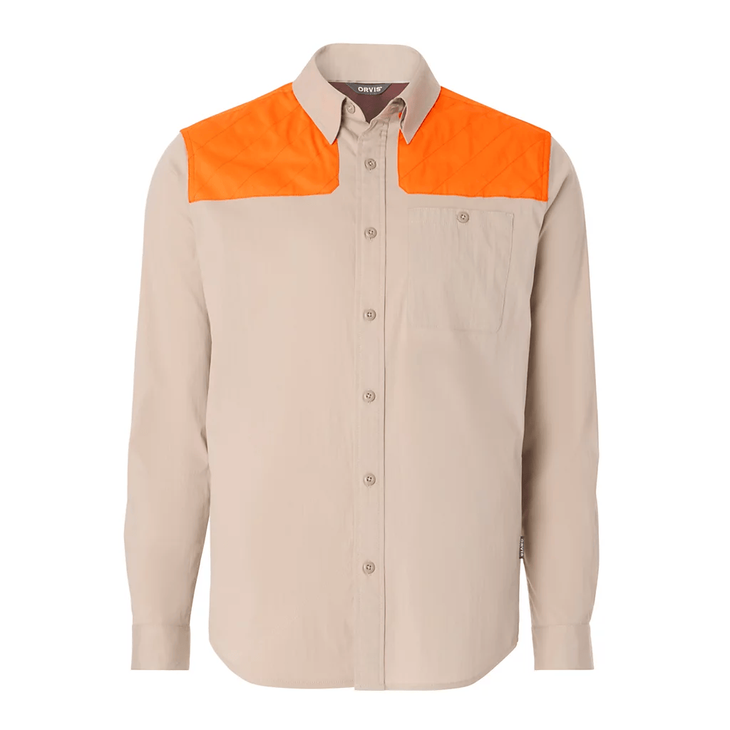 Orvis Men’s Featherweight Long-Sleeve Shooting Shirt Orvis Blaze Sand / XXL Men's Long Sleeve Hunting Shirts Rivers and Glen Trading Co
