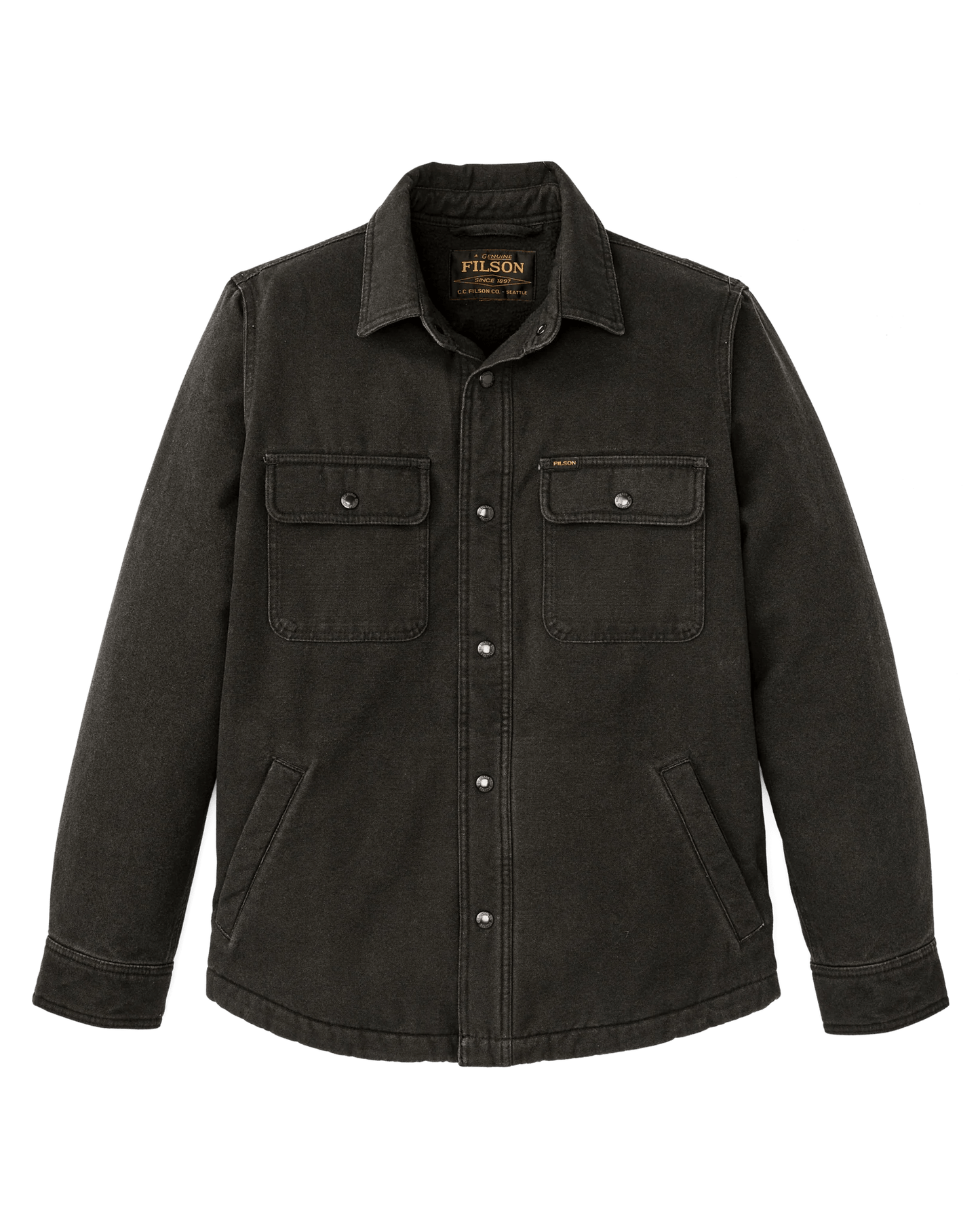 Filson Fleece Lined Jac-Shirt Filson Peat / M Men's Long Sleeve Button Down Shirts Rivers and Glen Trading Co