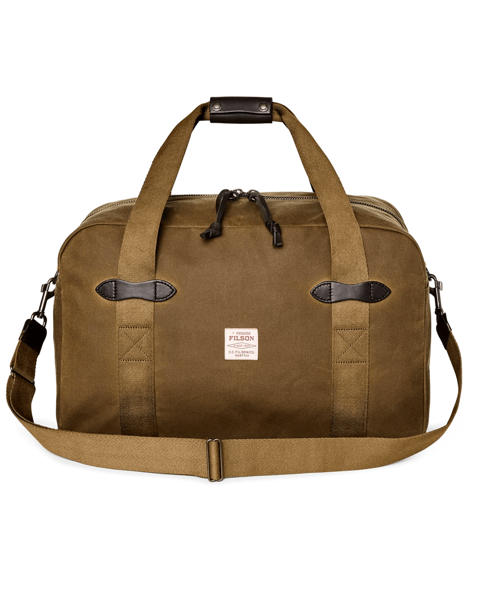 Filson Tin Cloth Medium Duffle Bag Filson Dark Tan Luggage Rivers and Glen Trading Co