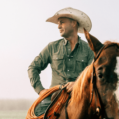 Poncho The Fence Stretcher Poncho Men's Long Sleeve Button Down Shirts Rivers and Glen Trading Co