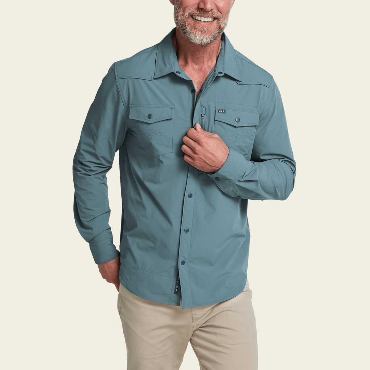 Howler Brothers Emerger Tech Long Sleeve Howler Brothers Men's Long Sleeve Button Down Shirts Rivers and Glen Trading Co