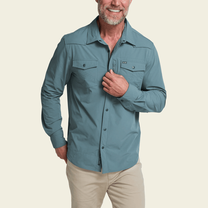 Howler Brothers Emerger Tech Long Sleeve Howler Brothers Men's Long Sleeve Button Down Shirts Rivers and Glen Trading Co