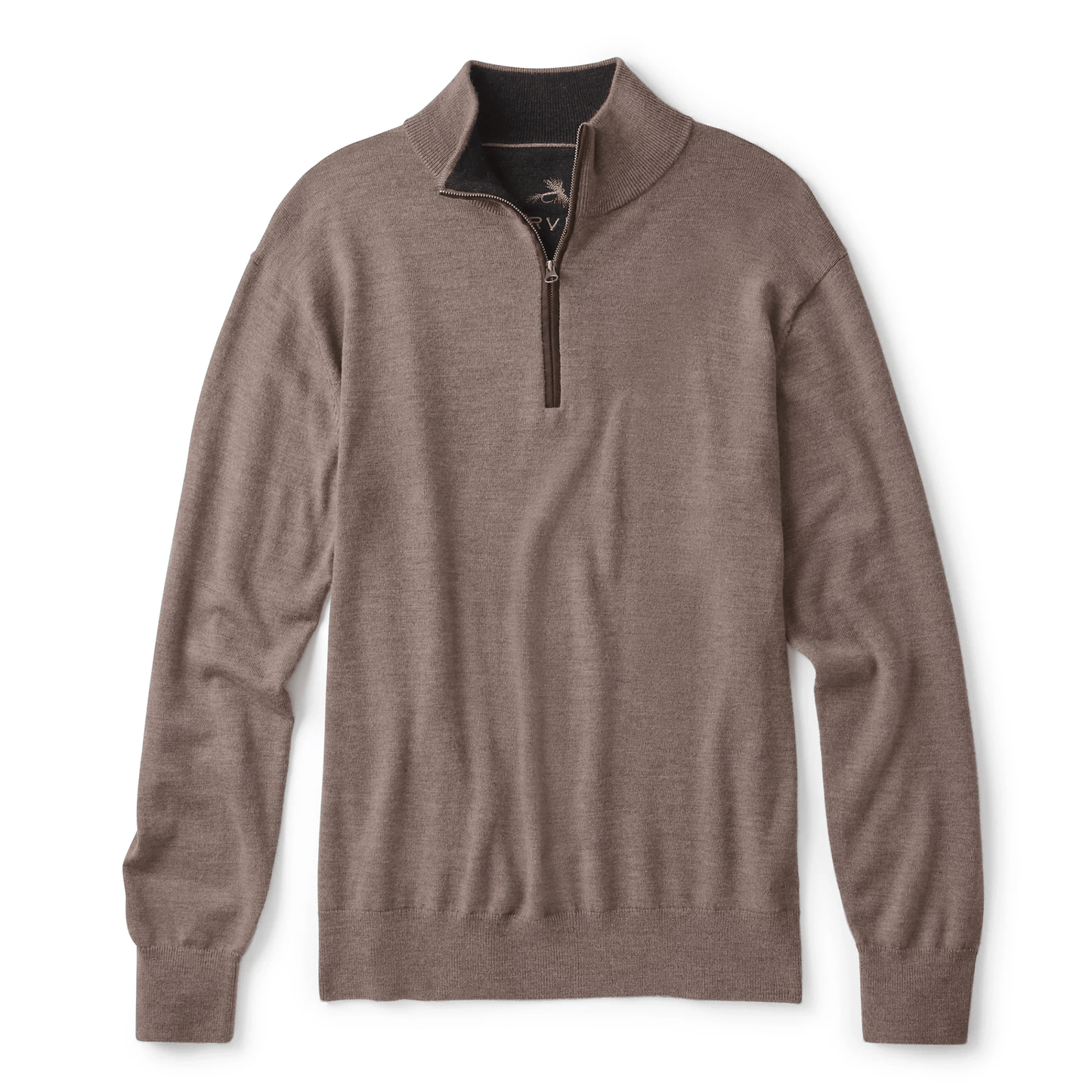 Orvis Merino Wool Quarter-Zip Sweater 2.0 Orvis Mushroom / L Men's Sweaters Rivers and Glen Trading Co