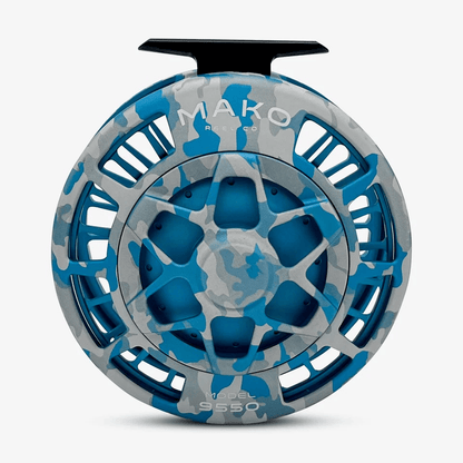 Model 9550 11/12 Mako Reels Cosmo Camo Reels Rivers and Glen Trading Co