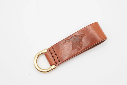 Woodley Co Leather Key Fob Woodley Co Teal Key Fob Rivers and Glen Trading Co