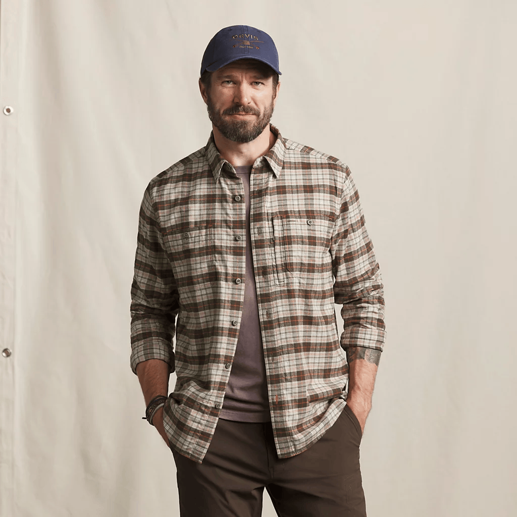 Orvis Flat Creek Tech Flannel Orvis Men's Long Sleeve Button Down Shirts Rivers and Glen Trading Co