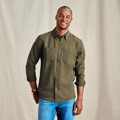 Orvis Tech Chambray Workshirt Orvis Men's Long Sleeve Button Down Shirts Rivers and Glen Trading Co