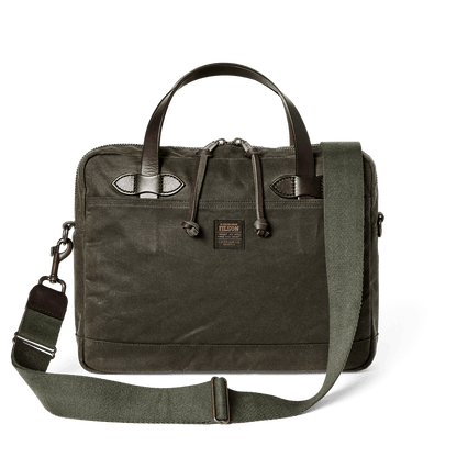 Filson Tin Cloth Compact Briefcase Filson Otter Green Luggage Rivers and Glen Trading Co