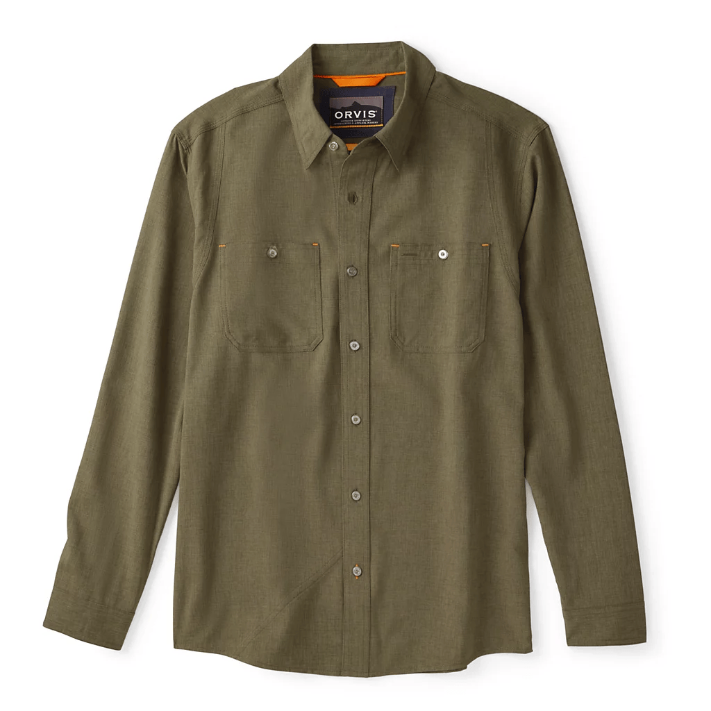 Orvis Tech Chambray Workshirt Orvis Men's Long Sleeve Button Down Shirts Rivers and Glen Trading Co
