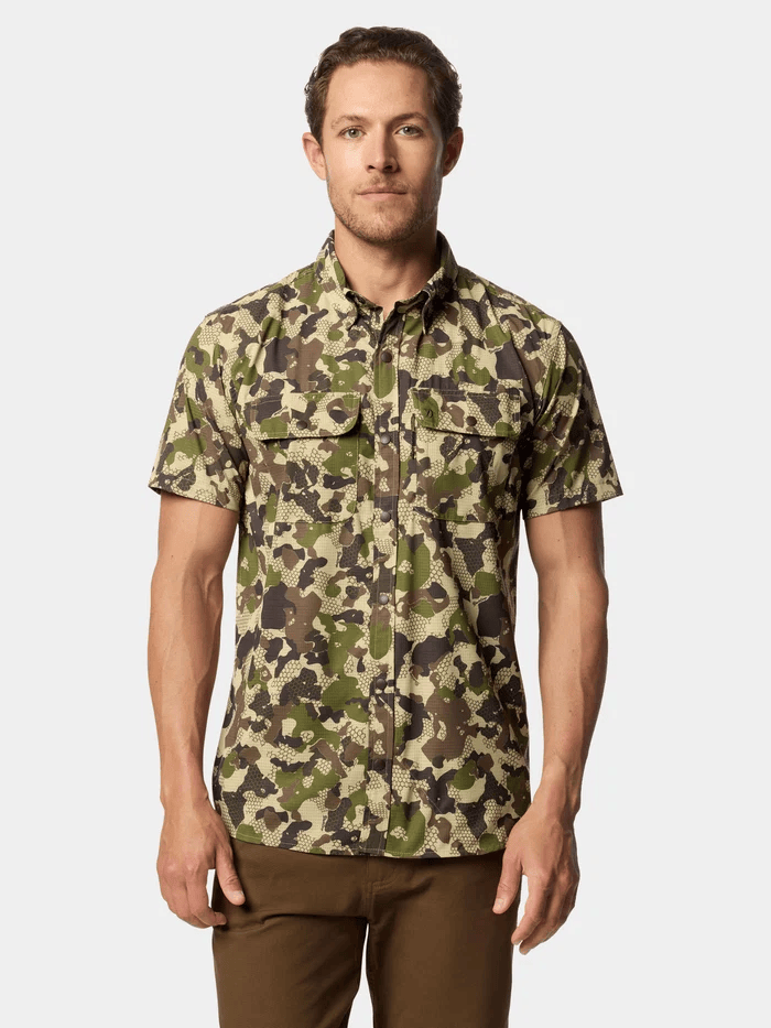 Duck Camp Cast & Blast Perforated Shirt - Short Sleeve Duck Camp Men's Short Sleeve Button Down Shirts Rivers and Glen Trading Co