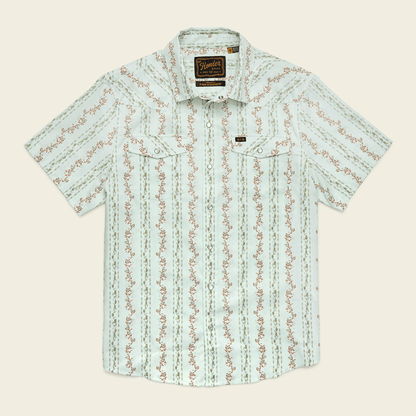 Howler Brothers H Bar B Snapshirt Howler Brothers Hibiscus Ribbons : Mint / M Men's Short Sleeve Button Down Shirts Rivers and Glen Trading Co