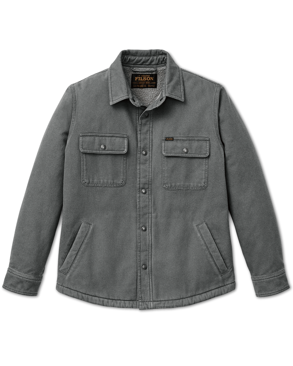 Filson Fleece Lined Jac-Shirt Filson Rockslide Gray / XL Men's Long Sleeve Button Down Shirts Rivers and Glen Trading Co
