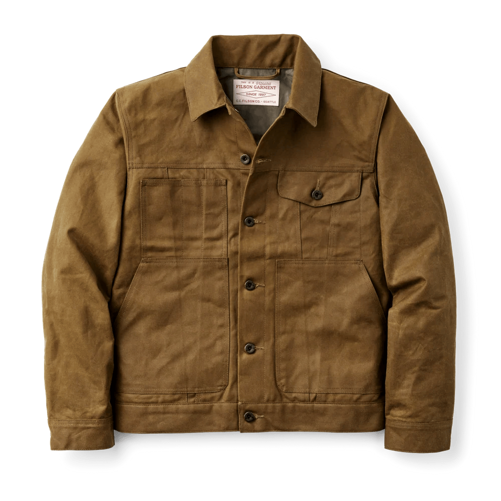 Filson Tin Cloth Short Lined Cruiser Jacket Filson Dark Tan / L Men's Jackets Rivers and Glen Trading Co