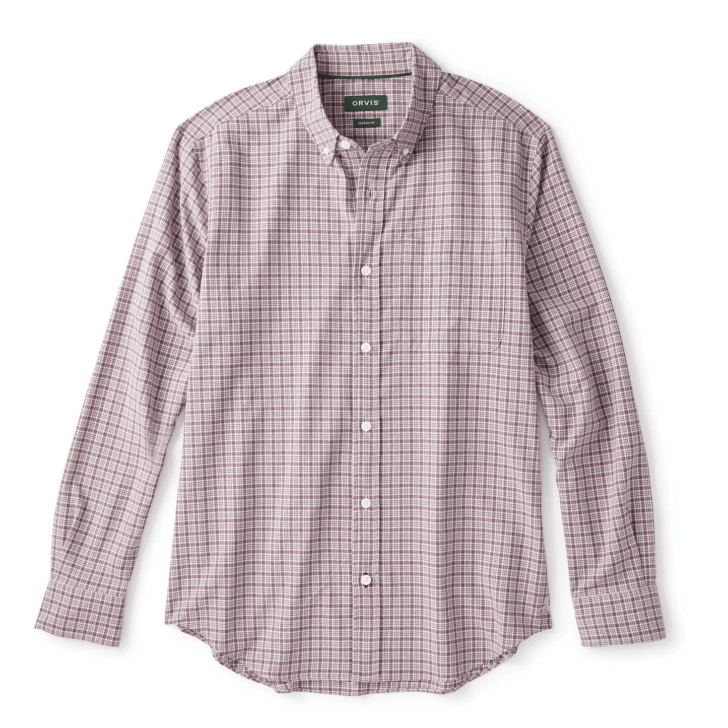 Orvis Ultralight Comfort Stretch Long-Sleeved Shirt Orvis White/Raisin / L Men's Long Sleeve Button Down Shirts Rivers and Glen Trading Co