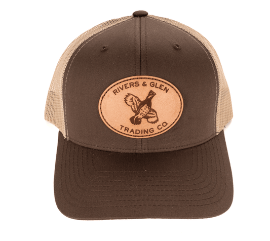 R&G Quail Trucker (Brown) Rivers and Glen Trading Co. Hats LP Brown/Khaki Headwear Rivers and Glen Trading Co