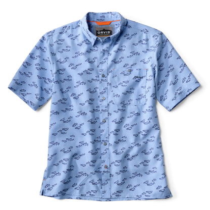 Orvis Tech Chambray Printed Short-Sleeve Shirt