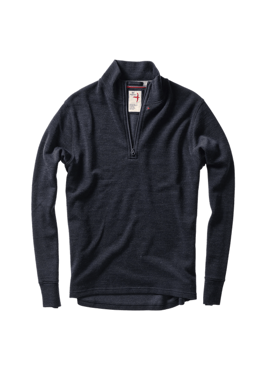 Relwen Wool/Cttn Quarter-Zip Relwen Men's Pullovers Rivers and Glen Trading Co