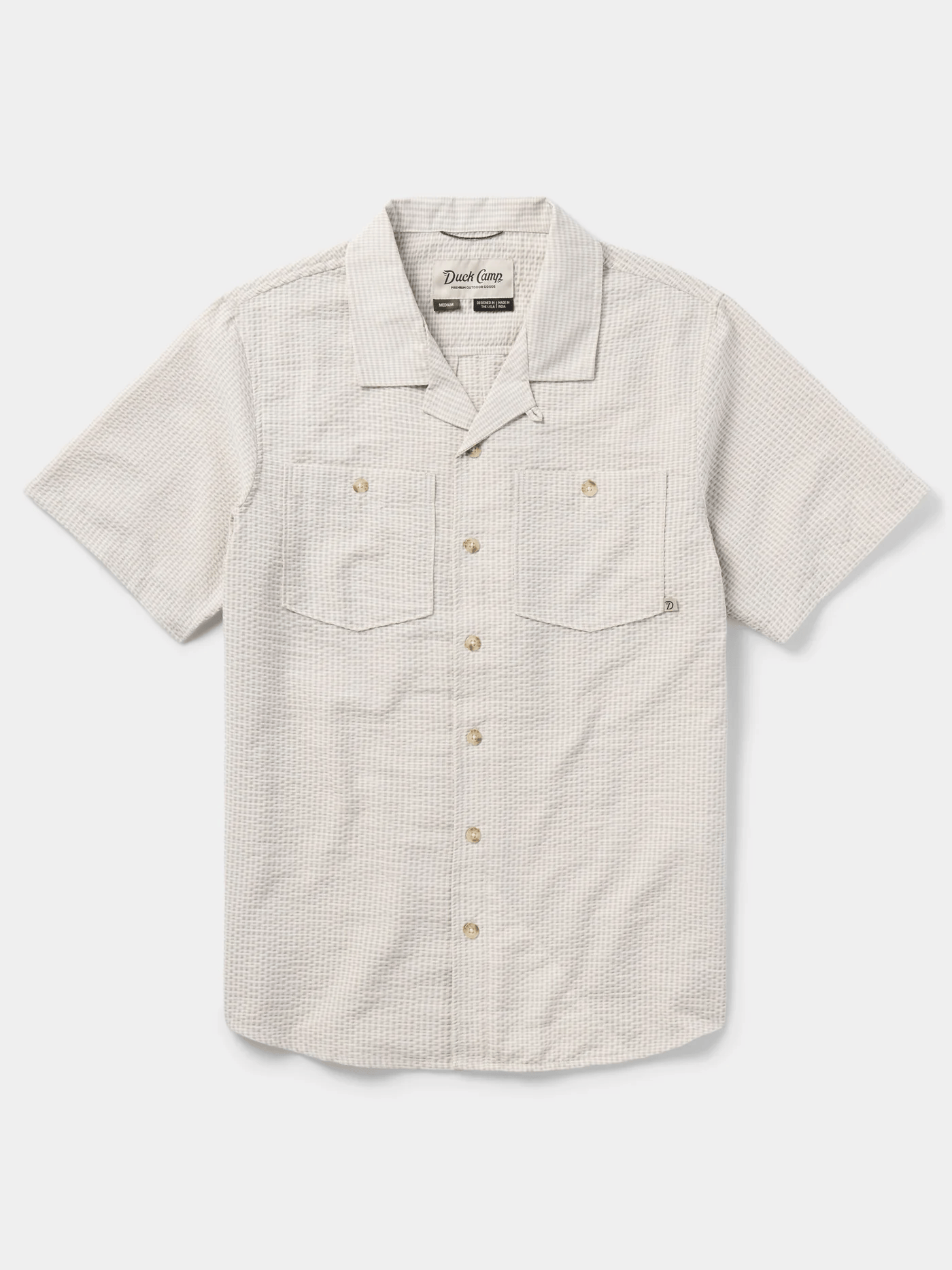 Duck Camp Men's Coastal Seersucker Shirt Short Sleeve Duck Camp Birch / L Men's Short Sleeve Button Down Shirts Rivers and Glen Trading Co