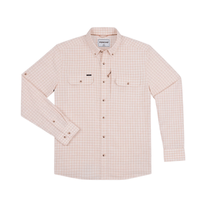Poncho The Roux Poncho Red and Cream Plaid / XL Men's Long Sleeve Button Down Shirts Rivers and Glen Trading Co