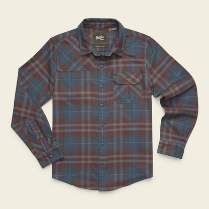 Howler Brothers Harker's Flannel Howler Brothers Kempton Plaid : Dark Slate / XL Men's Long Sleeve Button Down Shirts Rivers and Glen Trading Co