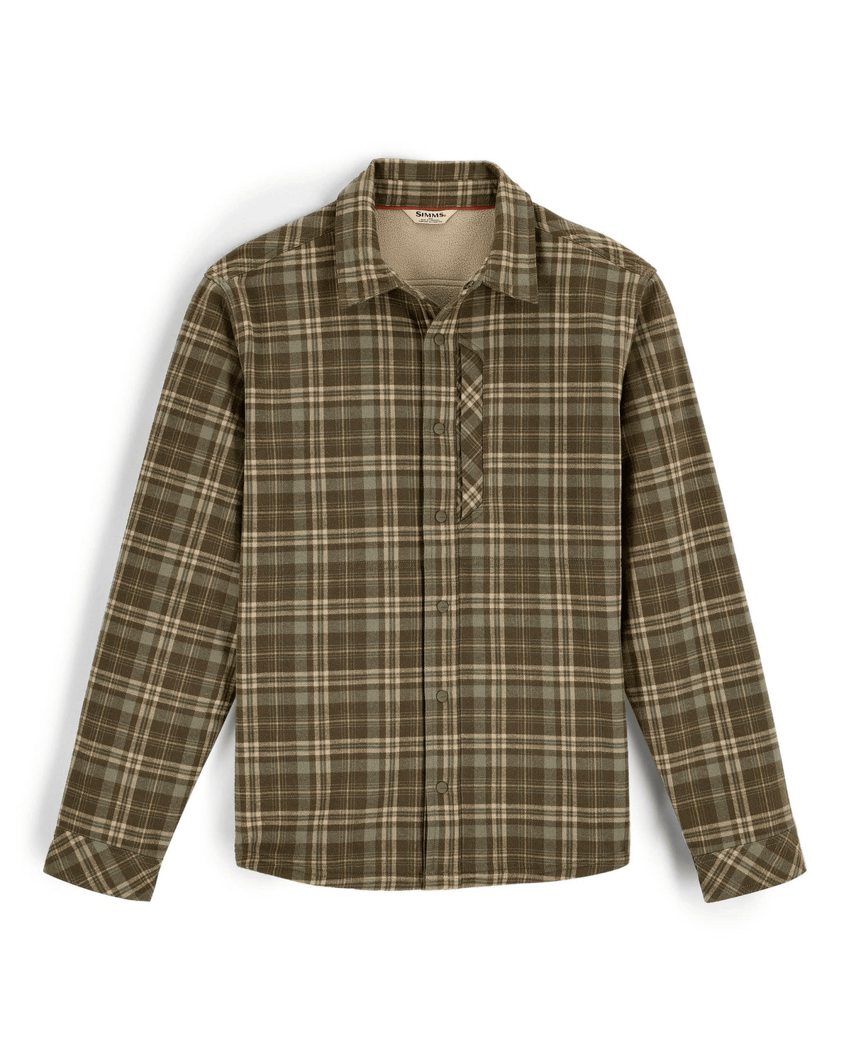 Simms Coldweather Shacket Simms Schooner Plaid: Loden / XXL Men's Long Sleeve Button Down Shirts Rivers and Glen Trading Co