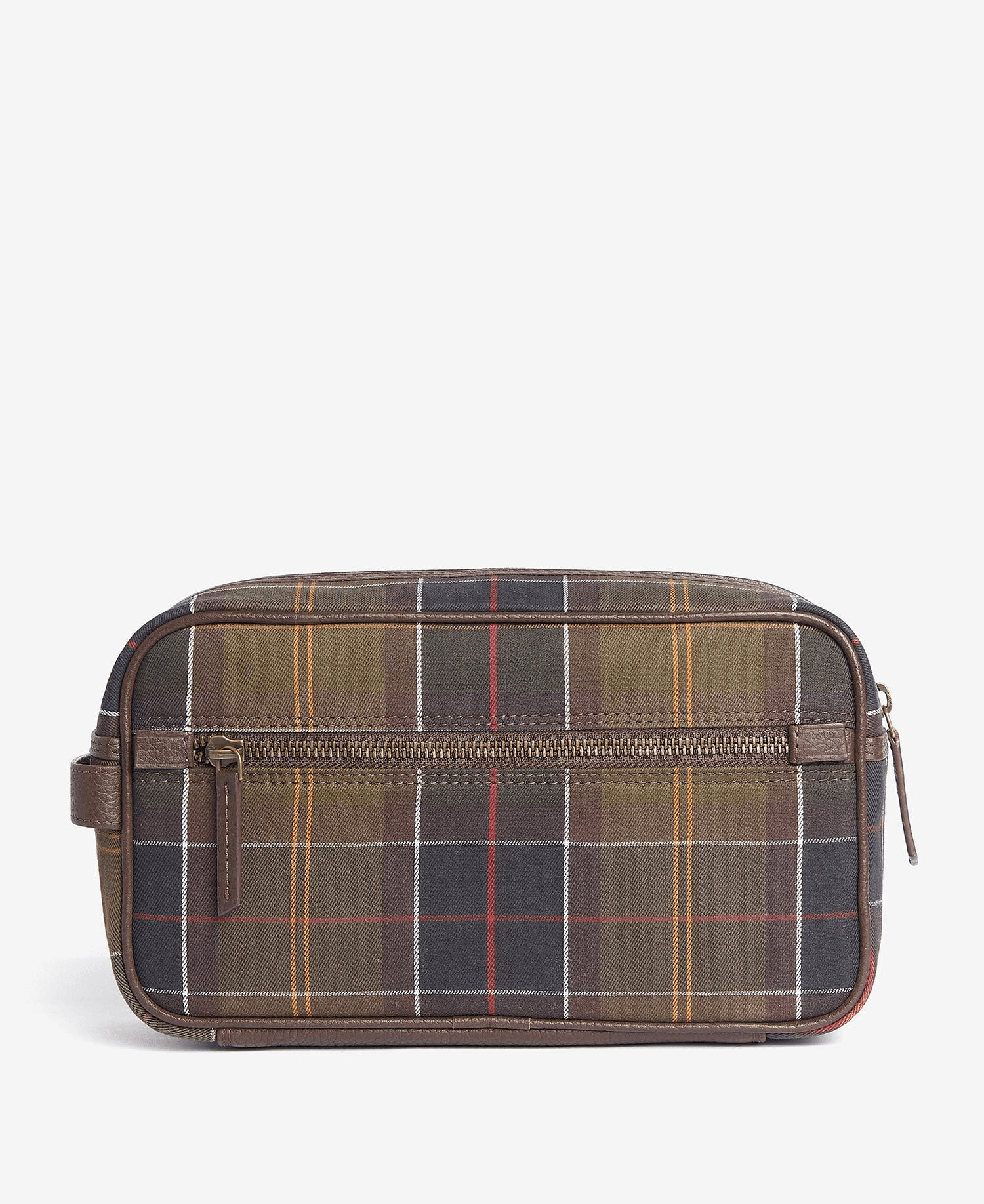 Barbour Tartan & Leather Washbag Barbour Classic Tartan Washbag Rivers and Glen Trading Co