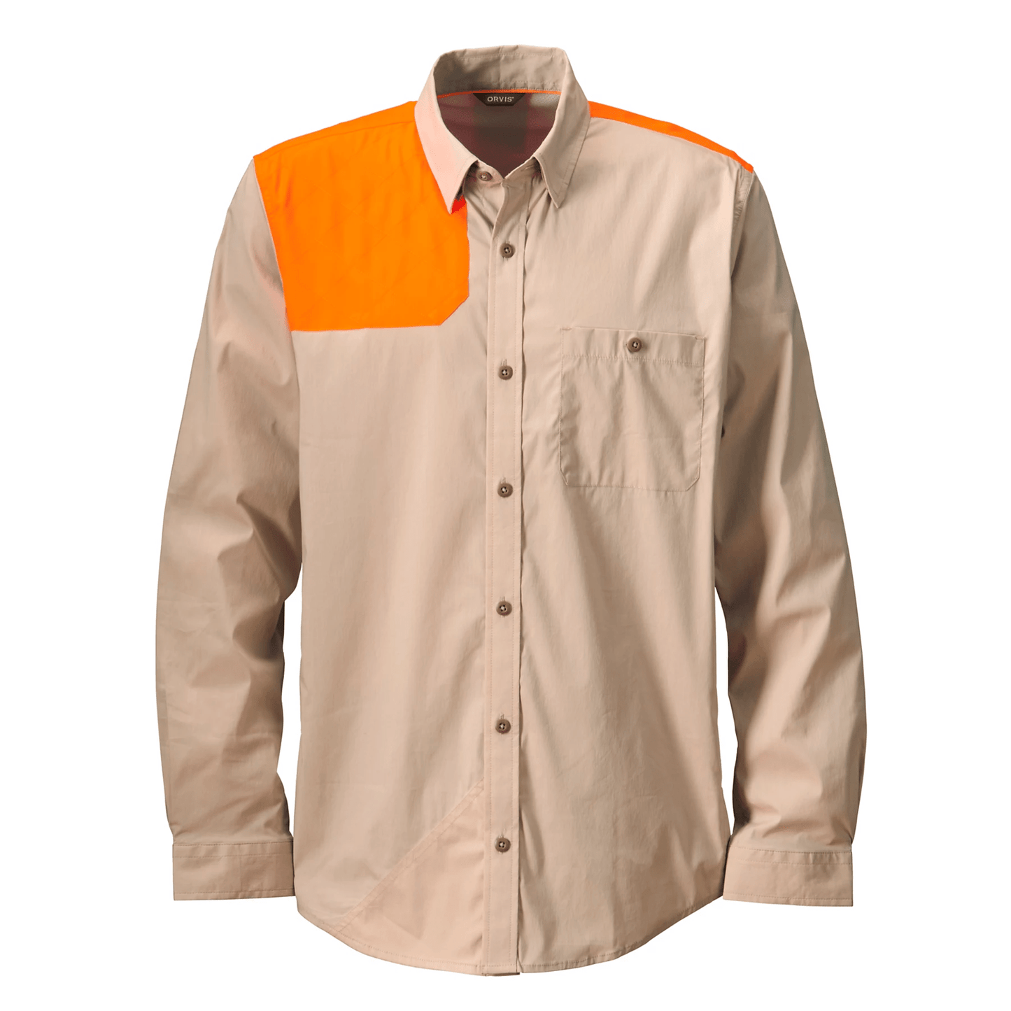 Orvis Long-Sleeved Featherweight Shooting Shirt Orvis Sand/Blaze / M Men's Long Sleeve Shooting Shirts Rivers and Glen Trading Co