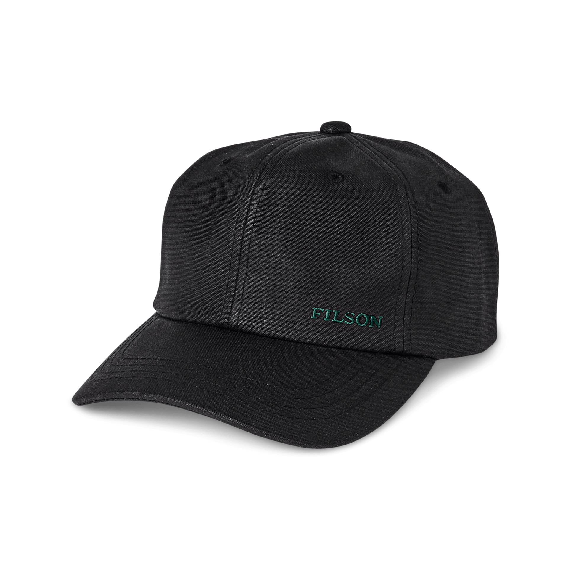 Filson Oil Tin Low Profile Logger Cap Filson Black Headwear Rivers and Glen Trading Co