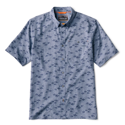 Orvis Tech Chambray Printed Short-Sleeve Shirt