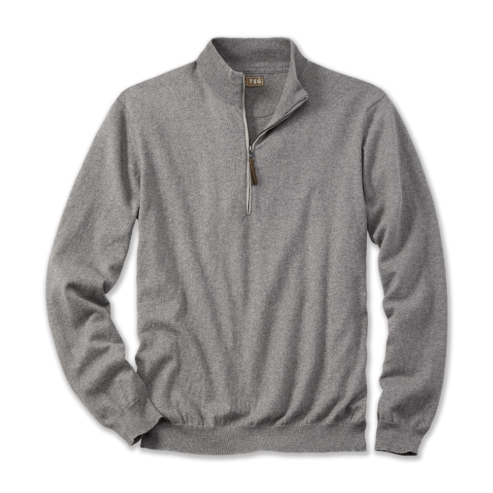 TSG Fraser Cashmere Sweater TSG Light Grey / XL Men's Sweaters Rivers and Glen Trading Co