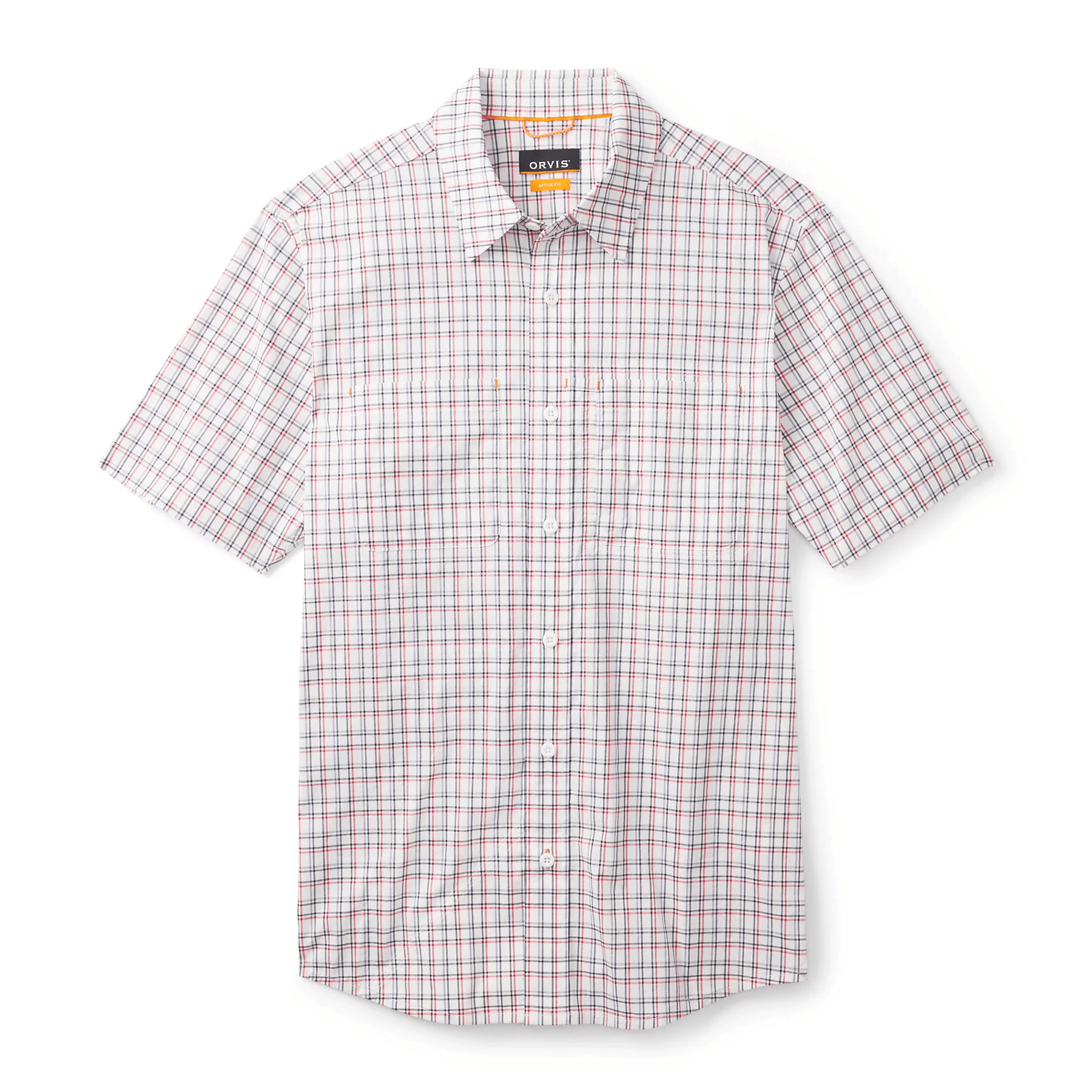 Orvis River Guide Short-Sleeve Shirt 2.0 Orvis BUOY RED TATTERSAL / M Men's Short Sleeve Button Down Shirts Rivers and Glen Trading Co