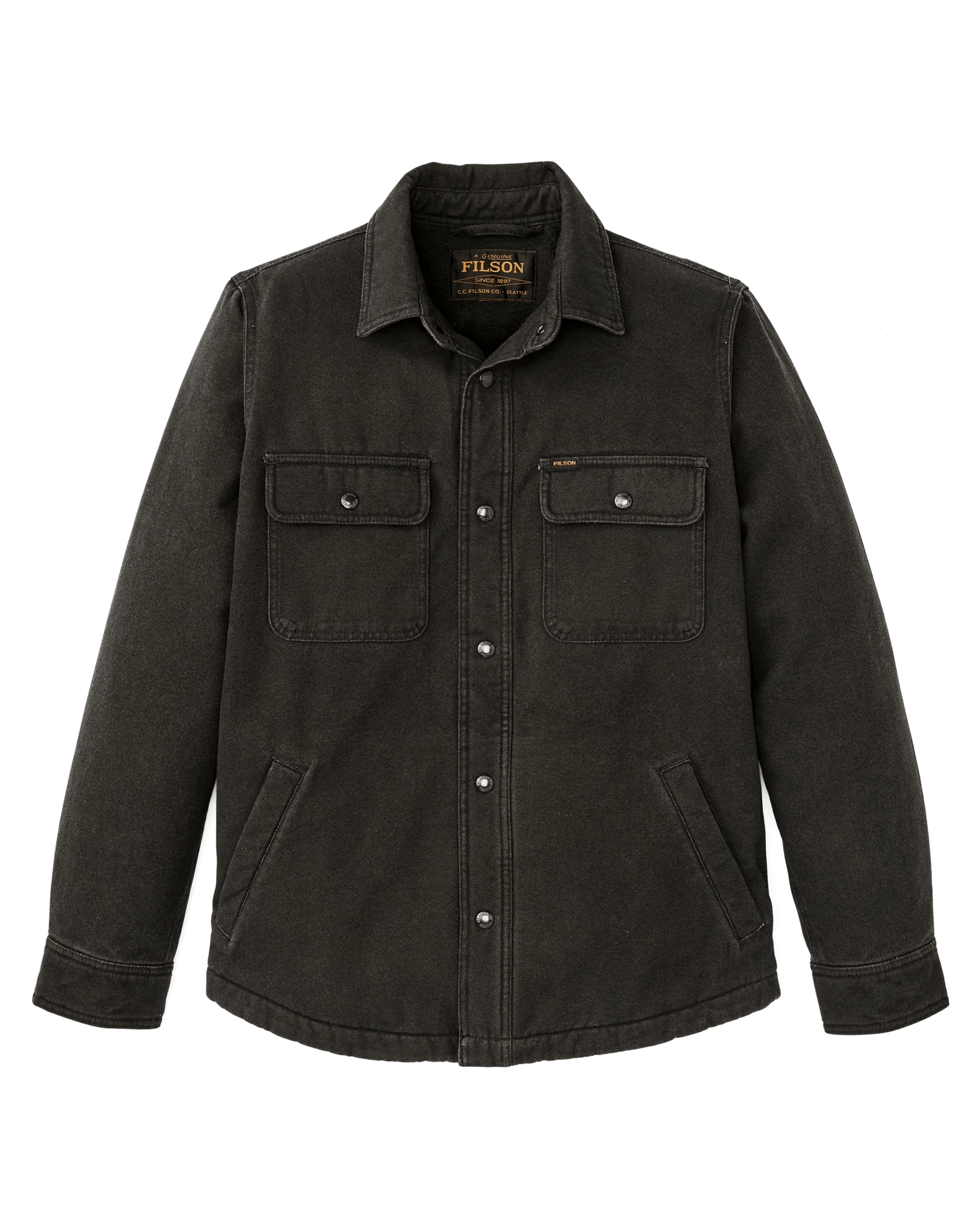 Filson Fleece Lined Jac-Shirt Filson Peat / XXL Men's Long Sleeve Button Down Shirts Rivers and Glen Trading Co
