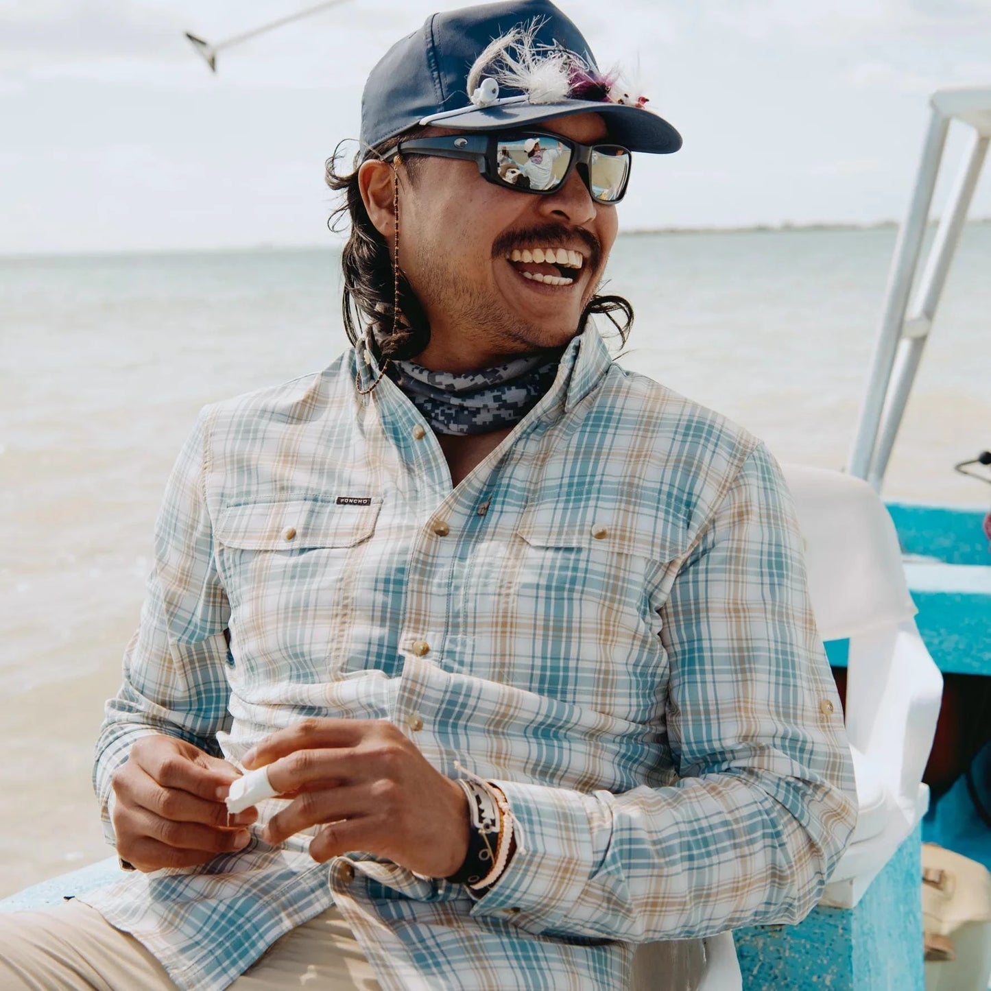 Poncho The Nervous Water Poncho Men's Long Sleeve Button Down Shirts Rivers and Glen Trading Co