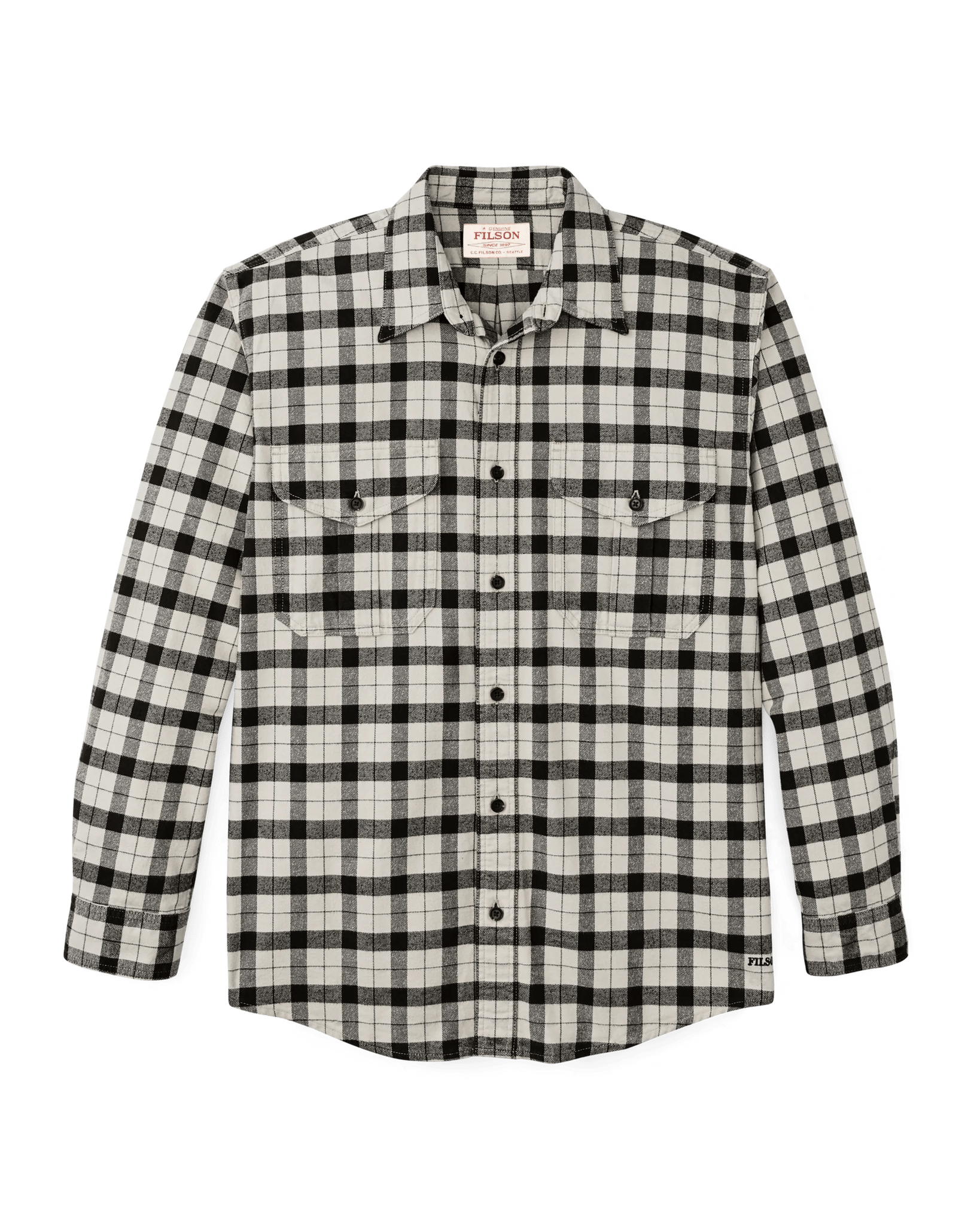Filson Alaskan Guide Shirt Filson Cream Multicolor Plaid / L Men's Long Sleeve Button Down Shirts Rivers and Glen Trading Co