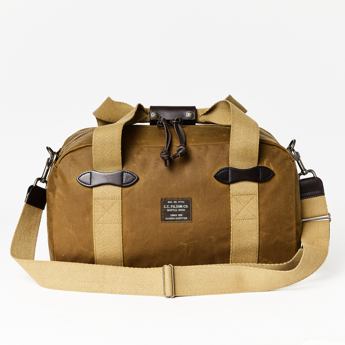 Filson Tin Cloth Small Duffle Bag Dark Tan - Rivers & Glen Trading Co.