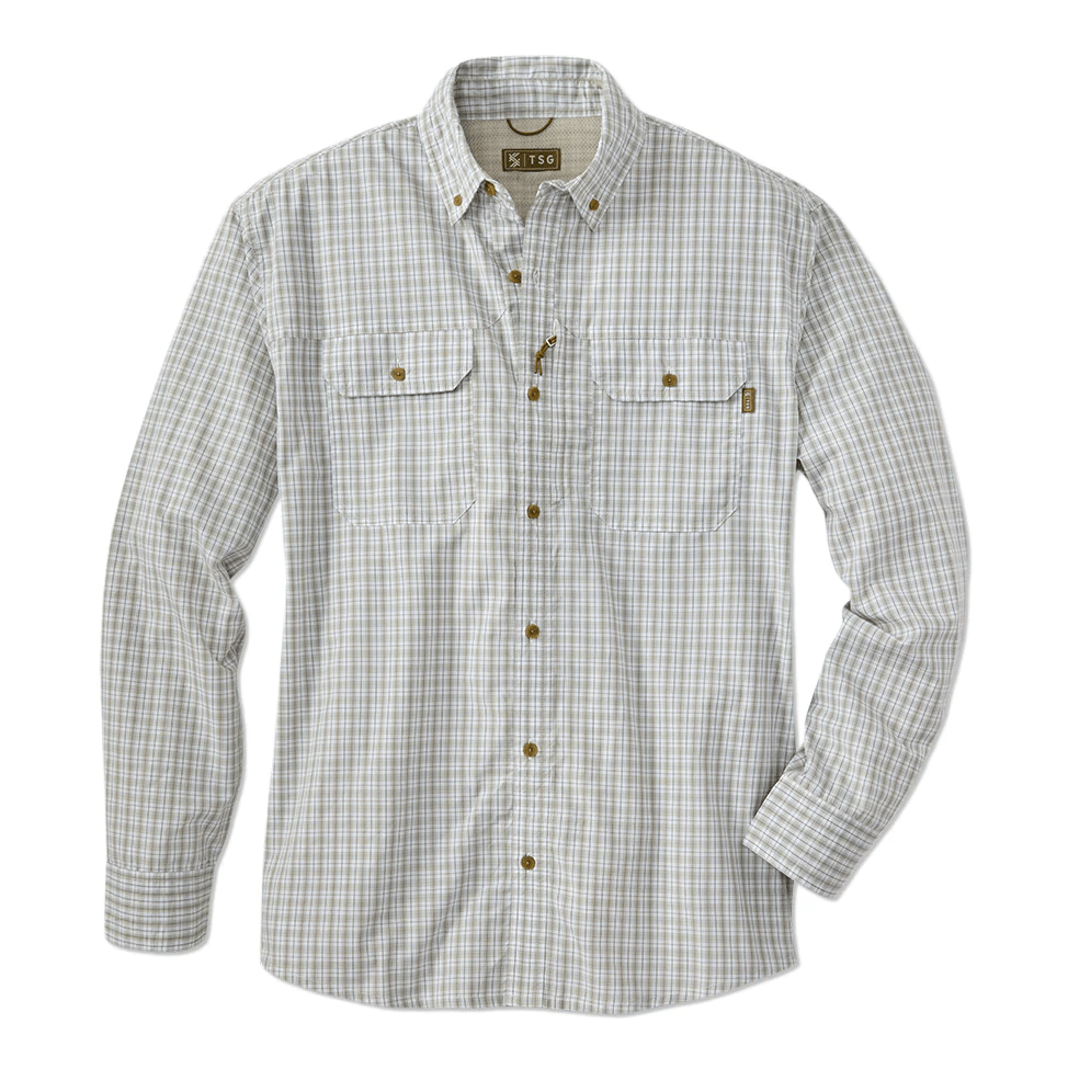 TSG Airetex™ Brooks Long Sleeve Shirt TSG Field Plaid (Wheat) / L Men's Long Sleeve Button Down Shirts Rivers and Glen Trading Co
