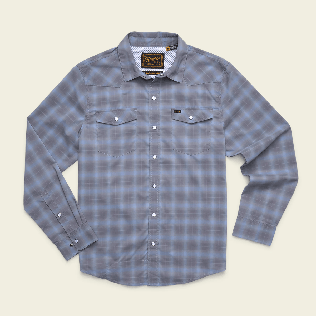 Howler Brothers H Bar B Tech Longsleeve Howler Brothers Kent Plaid : Tradewinds / L Men's Long Sleeve Button Down Shirts Rivers and Glen Trading Co
