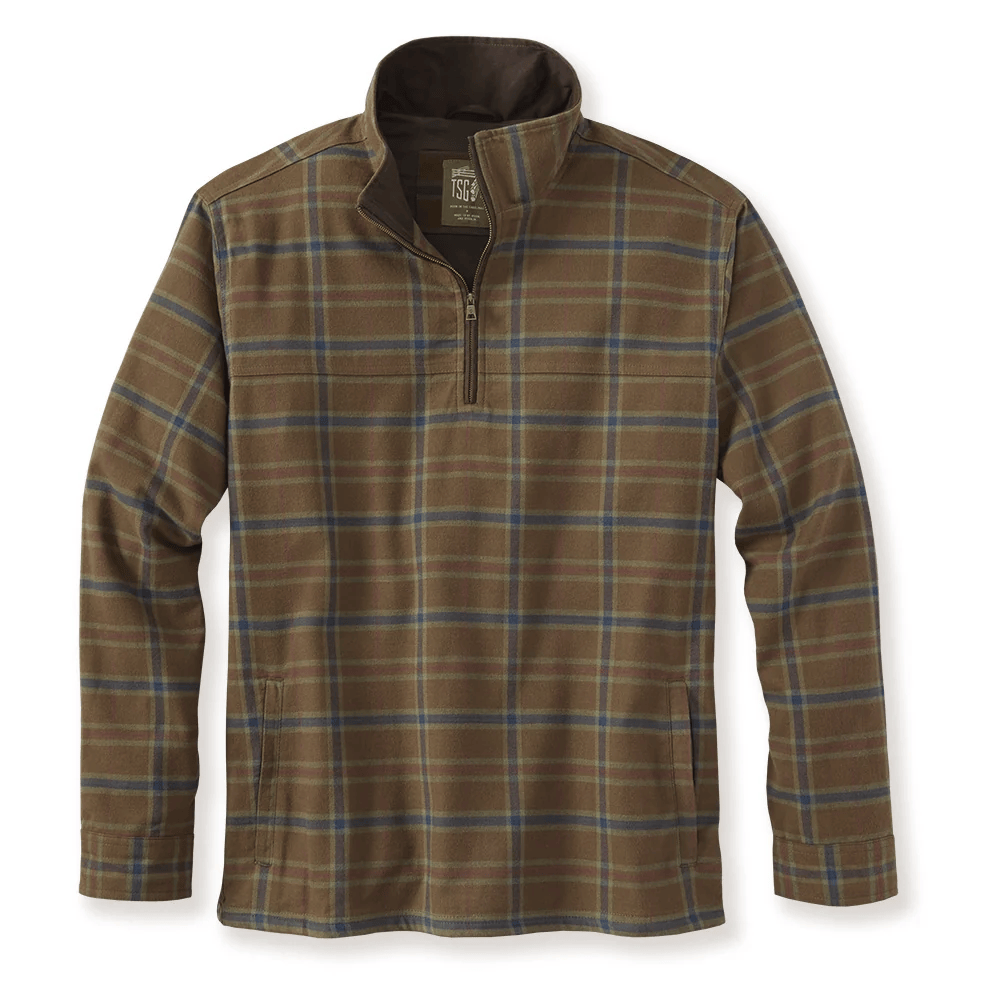TSG Thames Flannel Half-Zip Pullover TSG Quinn Check / XL Men's Pullovers Rivers and Glen Trading Co